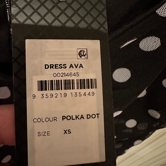 City Chic Ruched black/white polka dot dress plus size US 14 - Picture 7 of 14